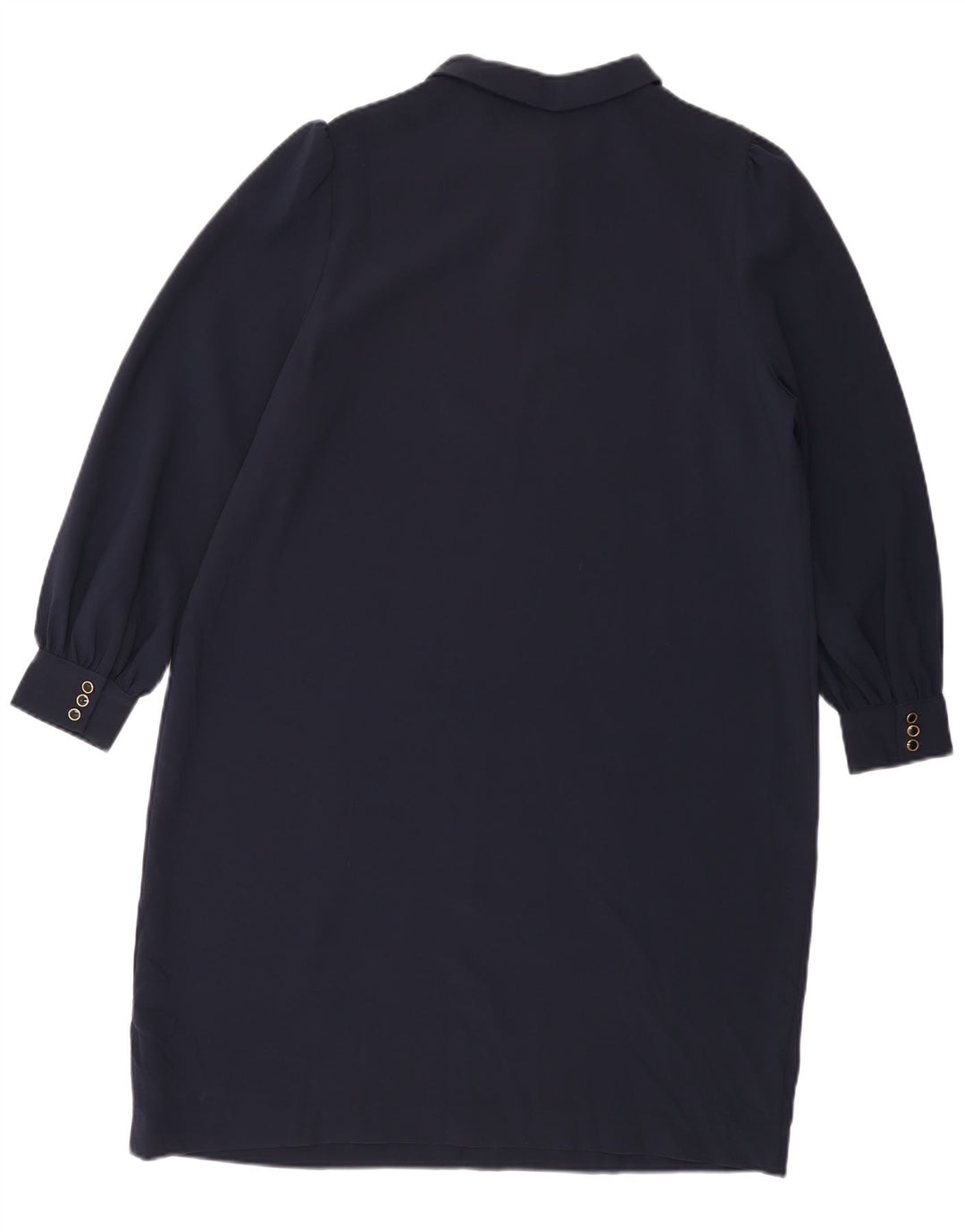 Abito a trapezio a maniche lunghe da donna Marks & Spencer UK 18 XL poliestere blu navy