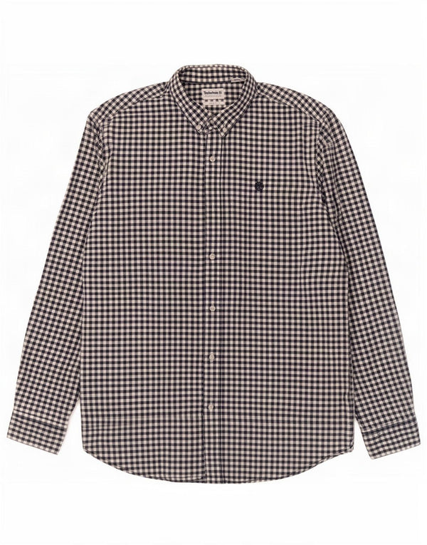Camicia Timberland da uomo vestibilità regolare XL in cotone a quadretti blu navy