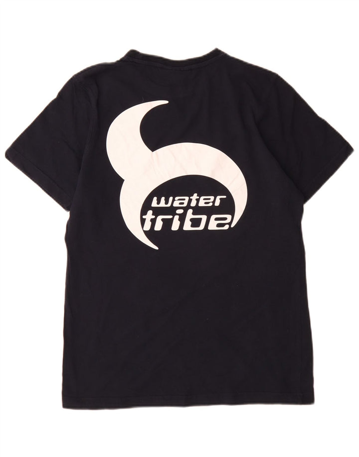 T-shirt grafica da uomo Slam Top in cotone blu navy medio