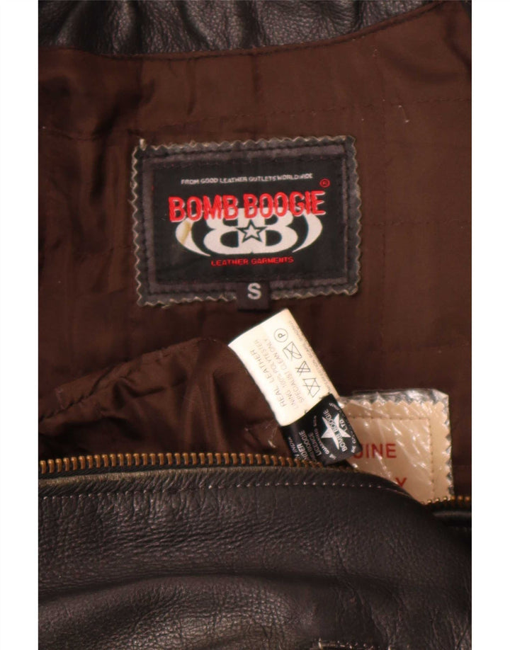 Giacca in pelle da uomo Bomb Boogie UK 36 piccola marrone