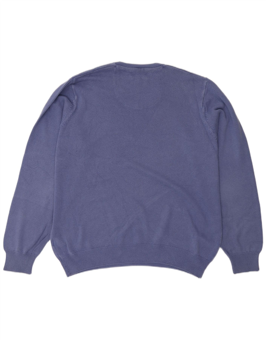 Maglione da uomo Marks & Spencer Blue Harbour con scollo a V grande cotone blu