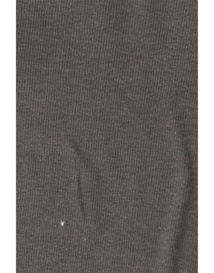 Diesel Top grafico da donna a maniche lunghe UK 12 Cotone grigio medio
