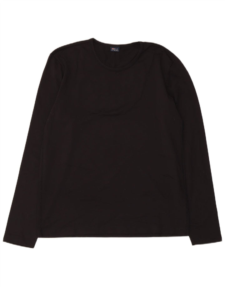 Maglia da uomo FILA manica lunga media nera