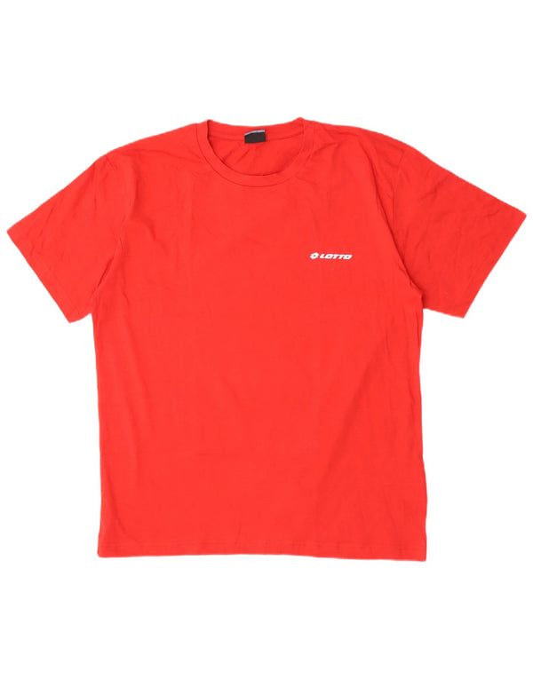 T-shirt da uomo Lotto Top XL rossa in cotone