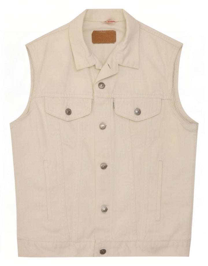 Gilet in denim da donna Levi's UK 14 bianco medio