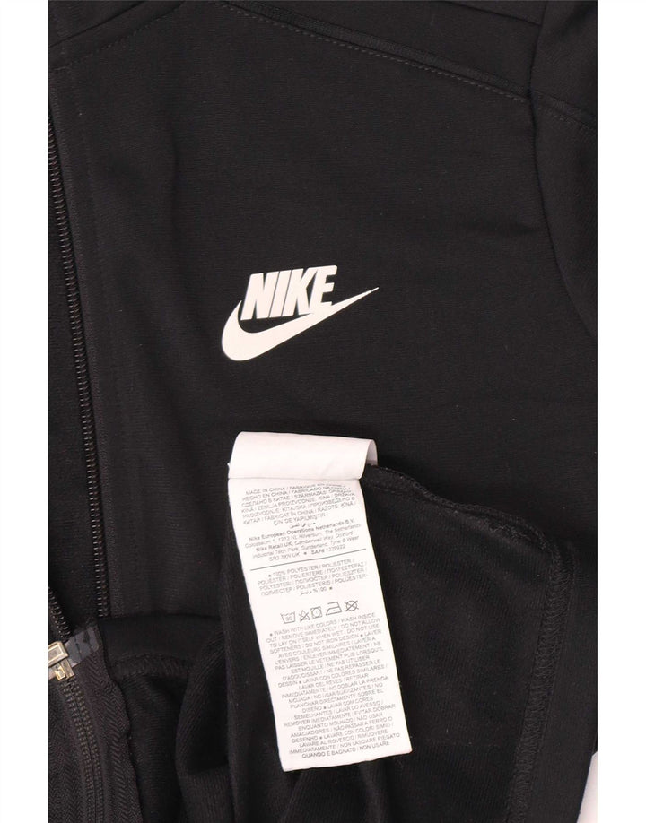 Giacca superiore della tuta da ragazzo Nike 10-11 anni poliestere nero medio