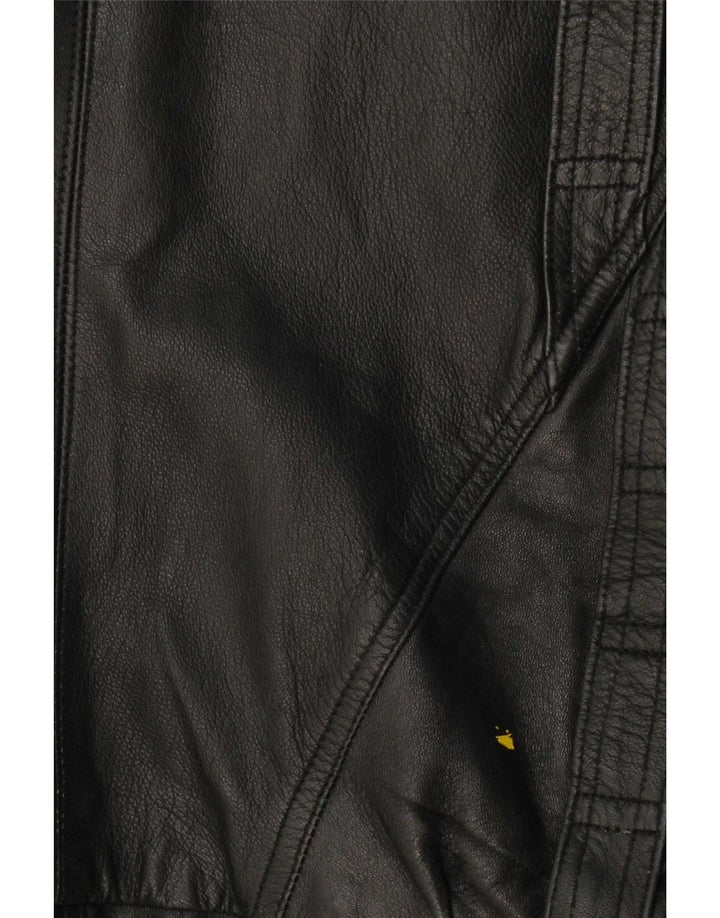 Giacca in pelle vintage da uomo EU 50 grande in pelle nera