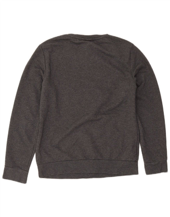 Felpa grafica da donna Adidas Jumper UK 12/14 Cotone grigio medio