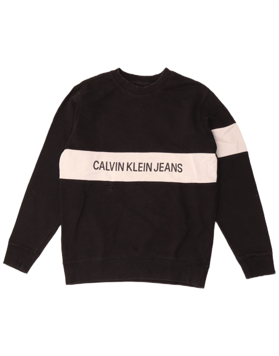 Calvin Klein Jeans Felpa grafica da uomo Maglione color block medio nero
