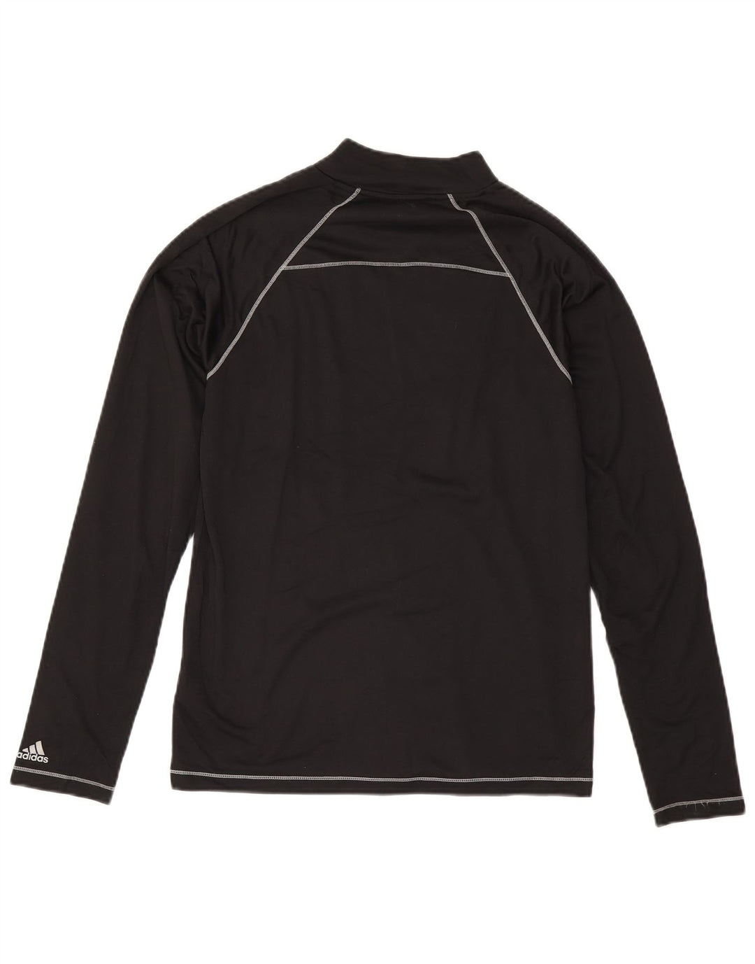 Top Adidas da uomo a manica lunga piccolo in poliestere nero sportivo