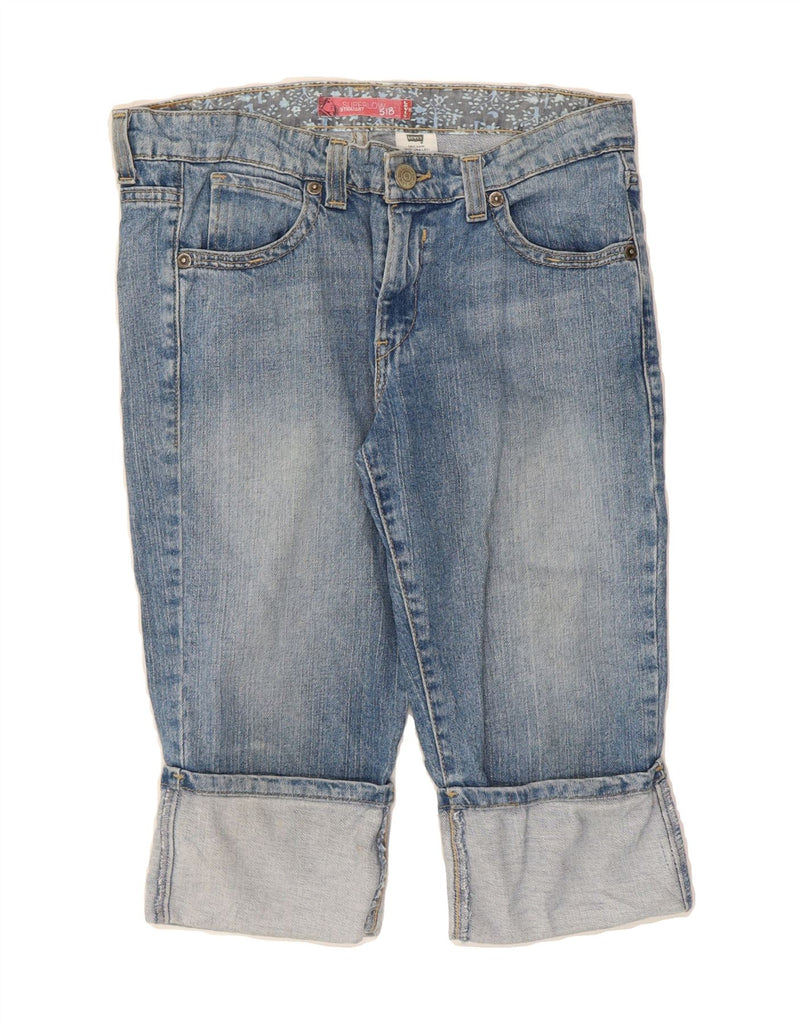 LEVI'S Womens 518 Super Low Straight Capri Jeans US 7 Medium W32 L16 Blue Vintage Levi's and Second-Hand Levi's from Messina Hembry 