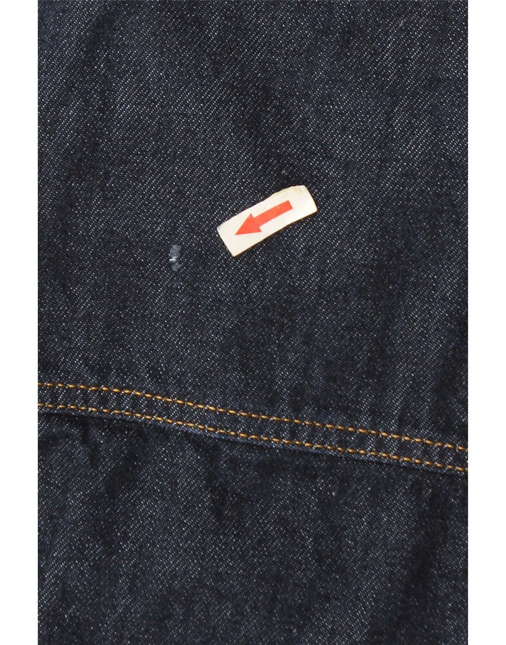 Giacca in denim da uomo Zara UK 42 XL poliestere blu navy