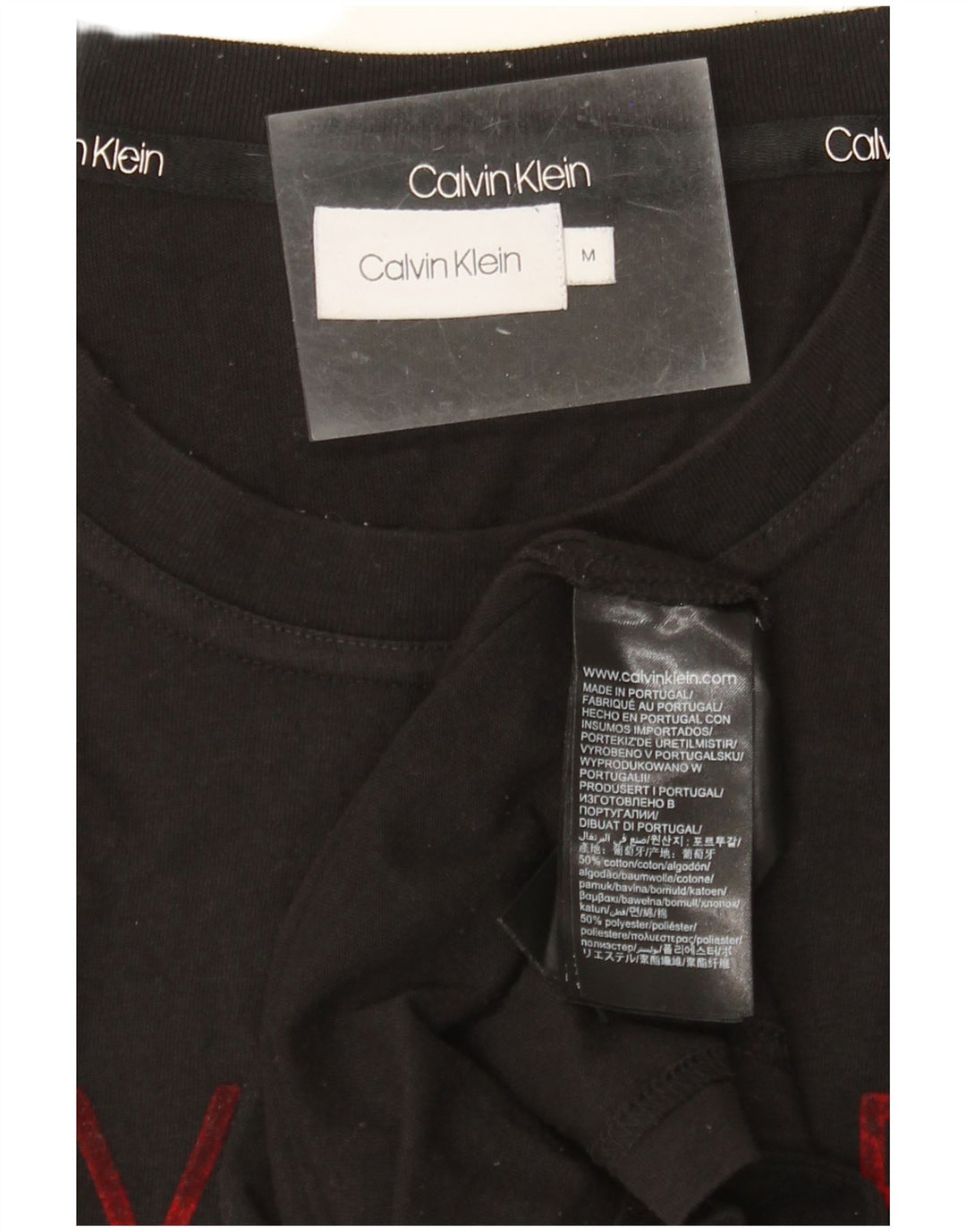 CALVIN KLEIN T-shirt grafica da uomo Top in cotone nero medio