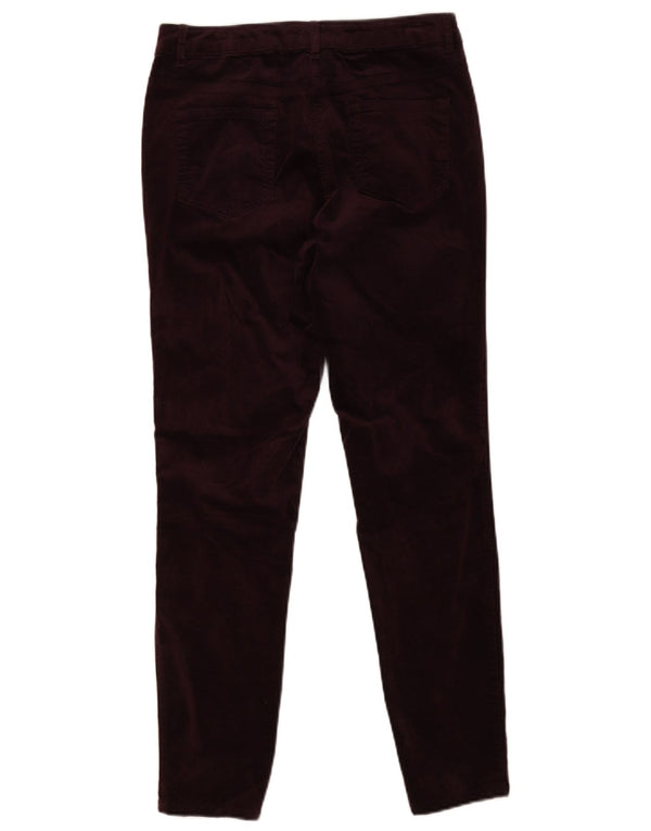 Pantaloni casual skinny da donna M&Co UK 12 Medium W28 L29 Cotone bordeaux