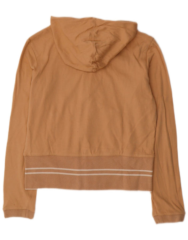 Maglione con cappuccio e zip corto da donna LOTTO UK 16 grande cotone beige