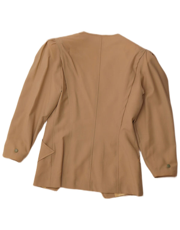 Giacca blazer doppiopetto da donna VINTAGE IT 44 Lana beige medio