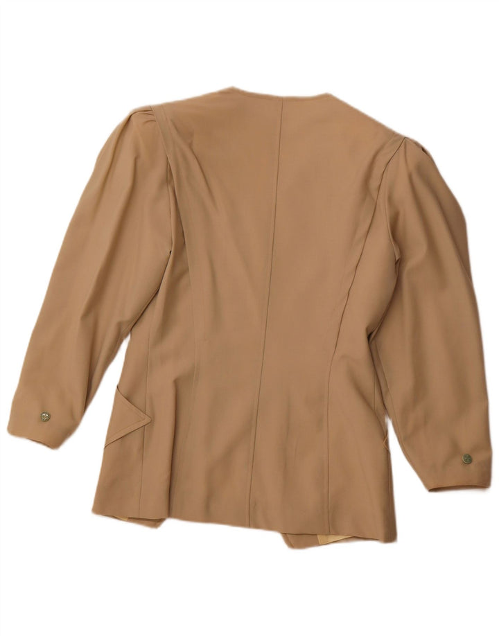 Giacca blazer doppiopetto da donna VINTAGE IT 44 Lana beige medio