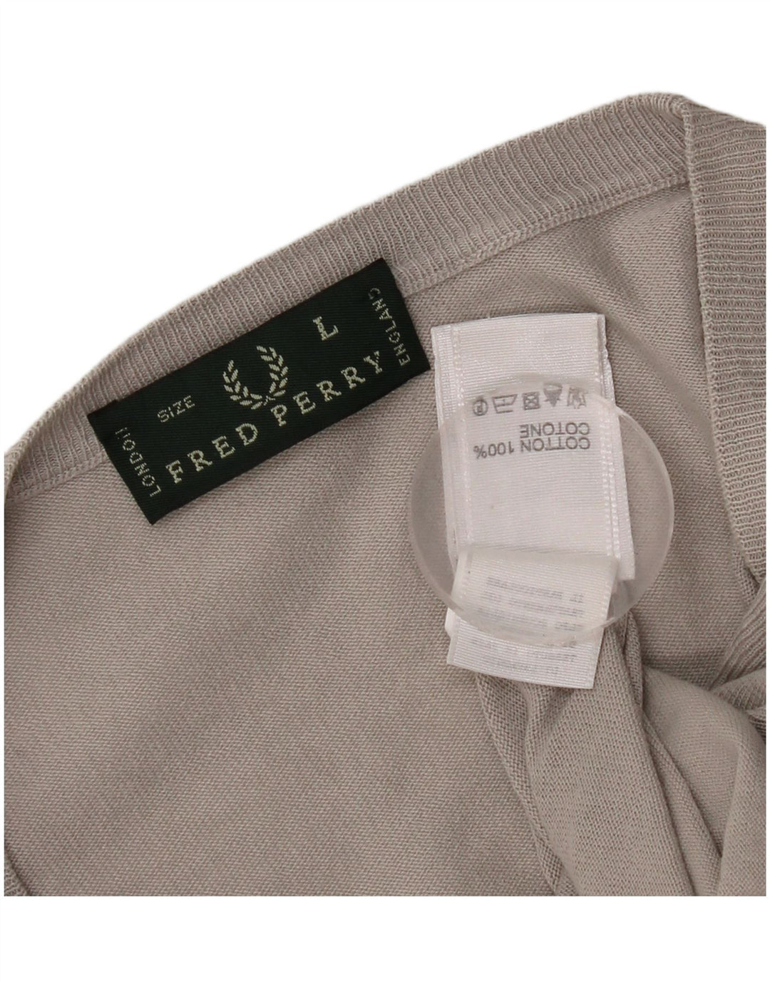 Maglione cardigan da uomo Fred Perry grande in cotone grigio