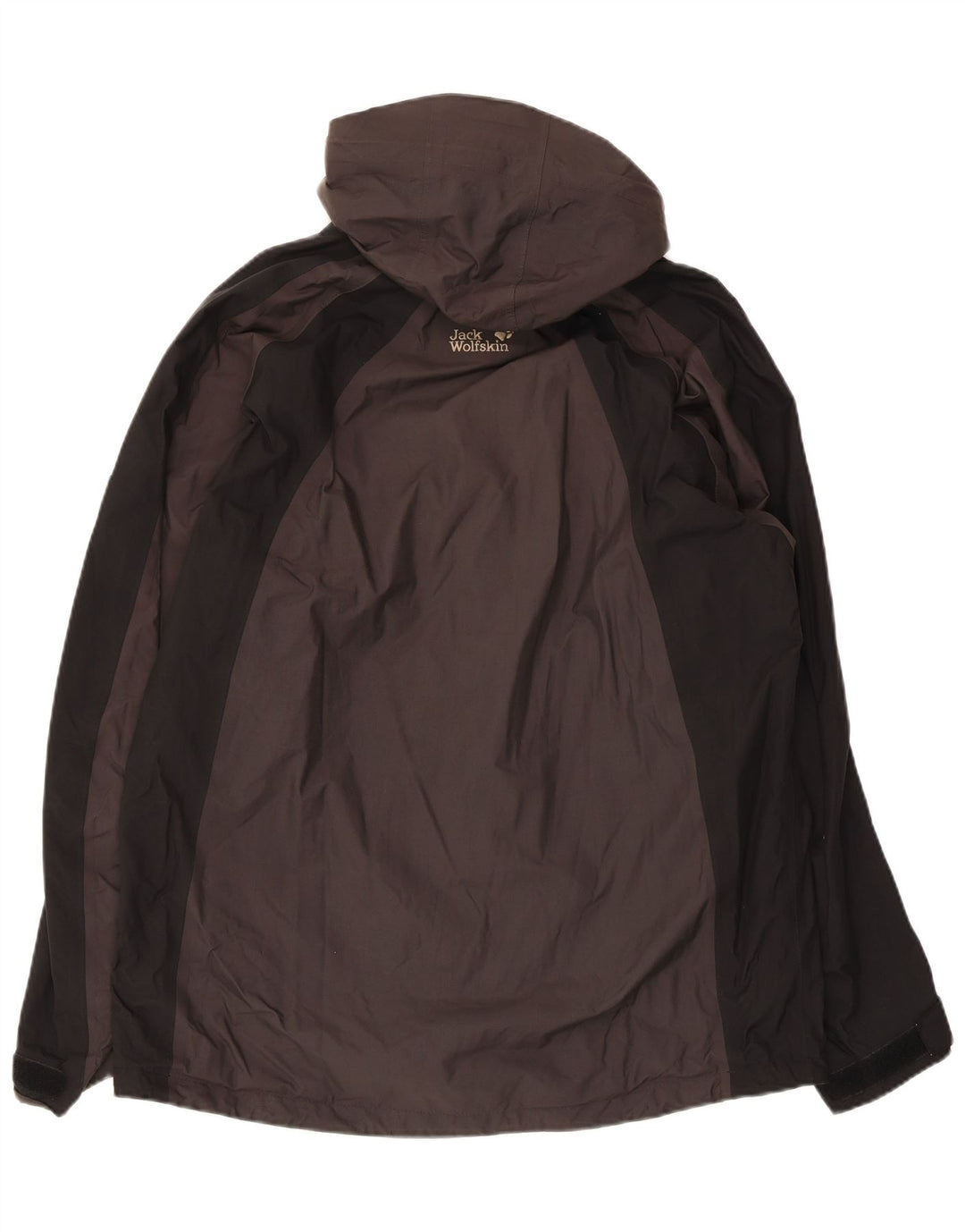 Giacca antipioggia con cappuccio da uomo Jack Wolfskin UK 36/38 Colore grigio medio