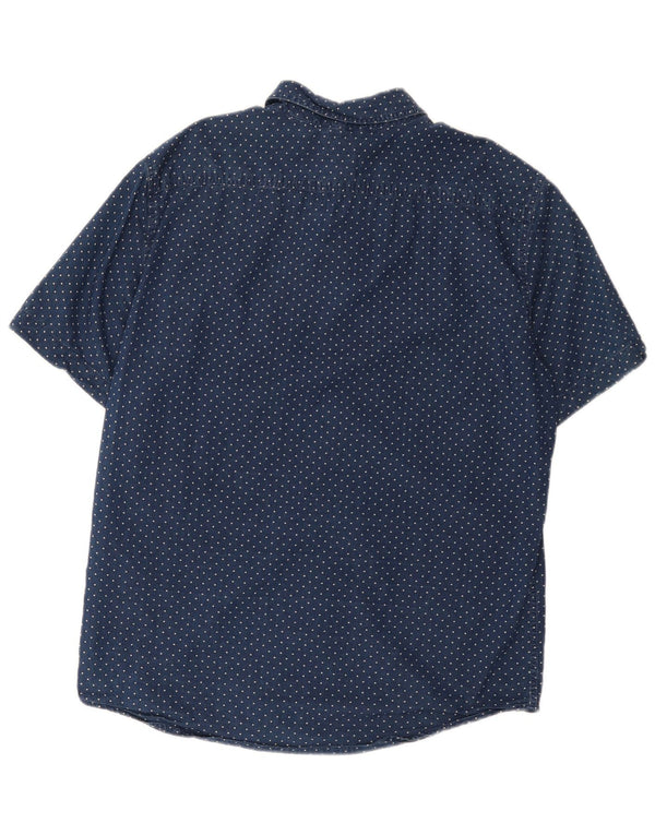 Camicia a maniche corte standard da uomo Levi's in cotone maculato blu navy medio
