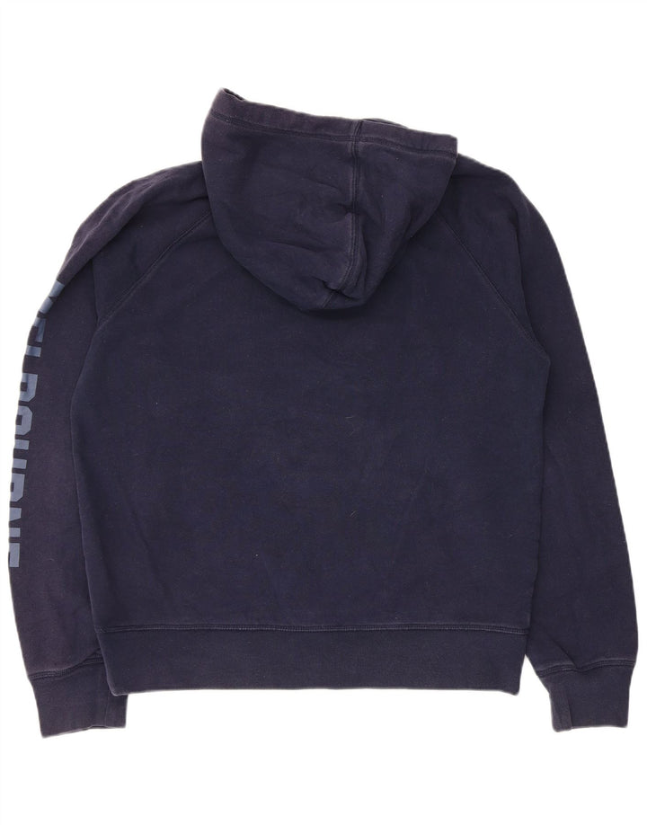 Felpa con cappuccio grafica da uomo Gap, cotone medio blu navy