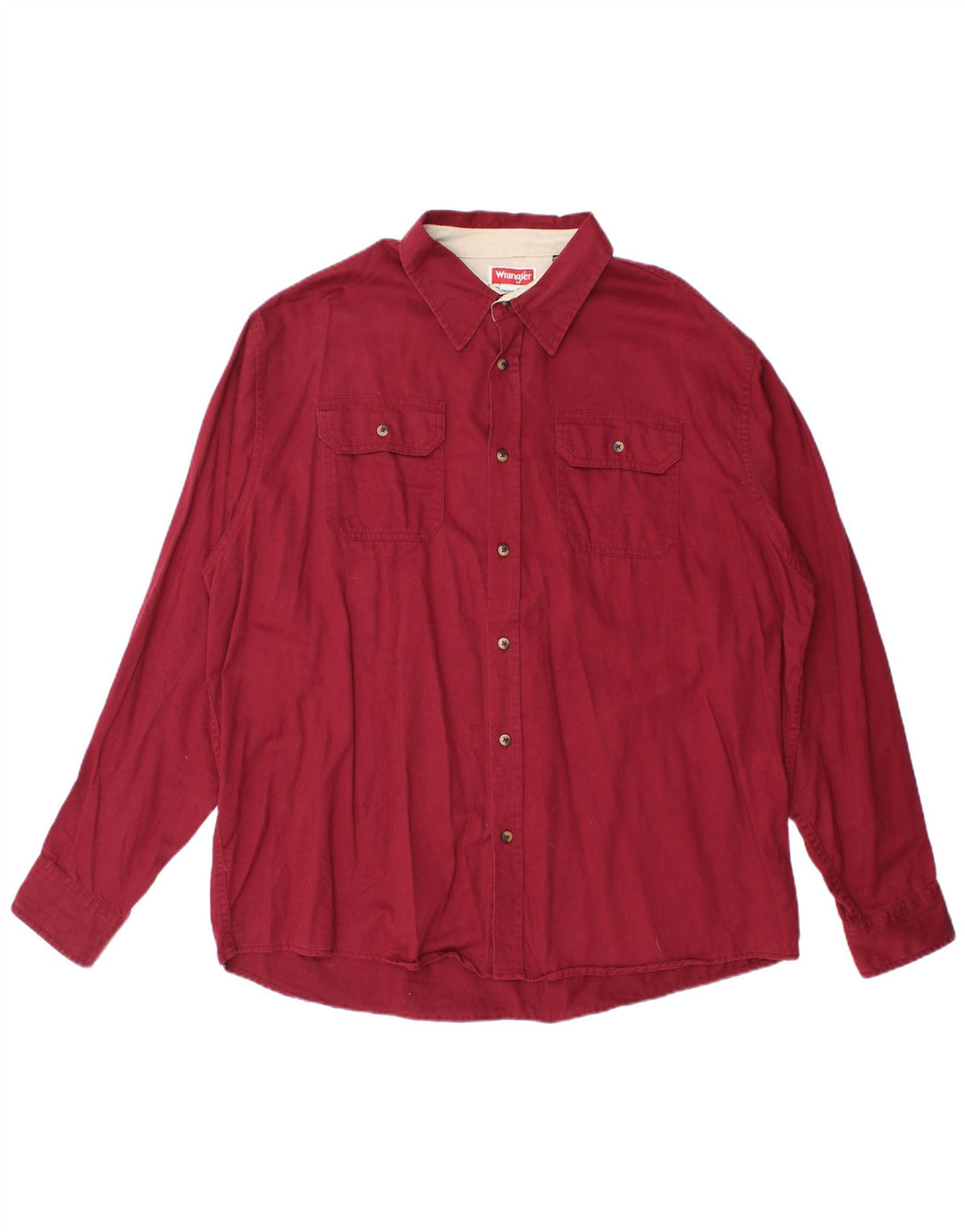 Camicia da uomo Wrangler XL in cotone bordeaux