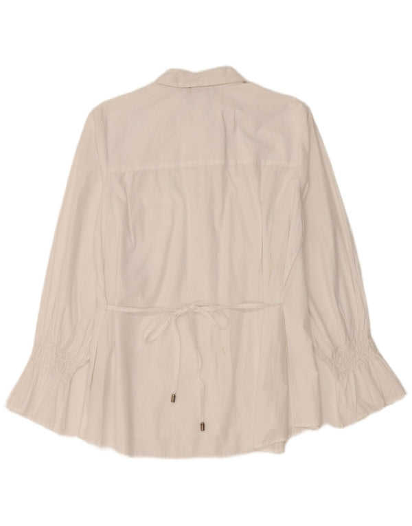 Marks & Spencer Camicia Autograph da donna Camicetta UK 12 Cotone bianco medio