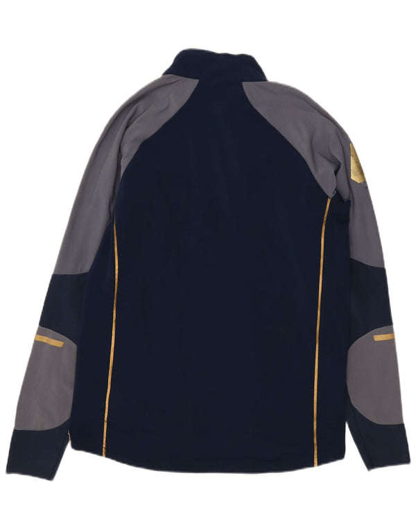 Top della tuta pullover da uomo Adidas UK 38/40 Medium Blu Navy Colourblock