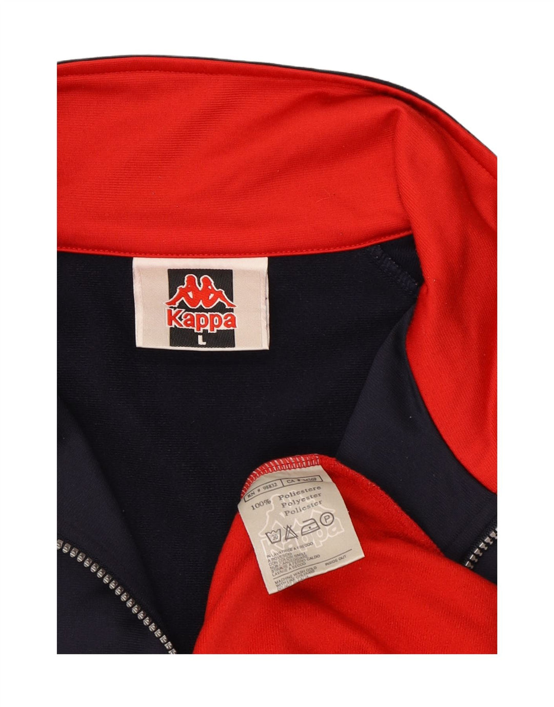 Giacca da ginnastica grafica da uomo Kappa grande color block blu navy