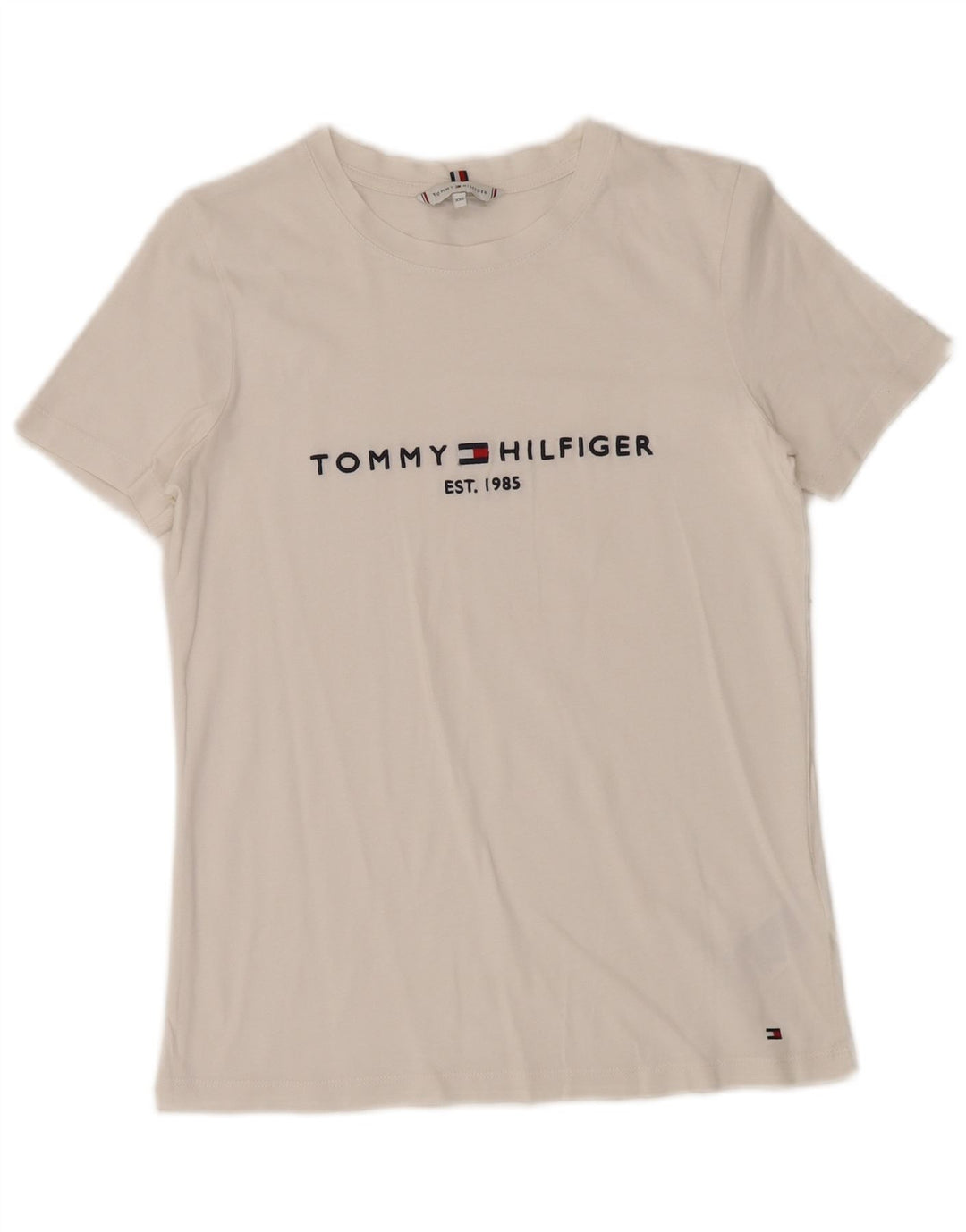 T-shirt grafica da uomo Tommy Hilfiger Top 2XS cotone bianco