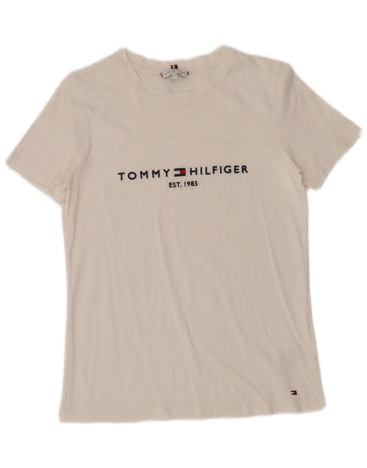 T-shirt grafica da uomo Tommy Hilfiger Top 2XS cotone bianco