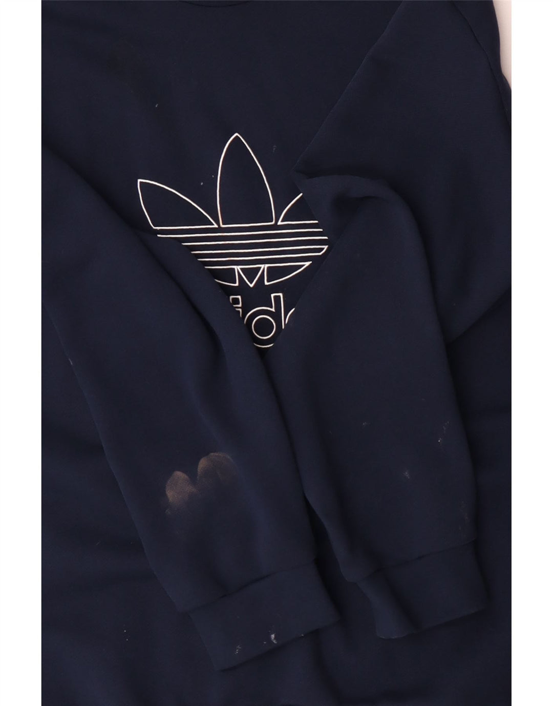 Felpa grafica da uomo ADIDAS maglione XL cotone blu navy