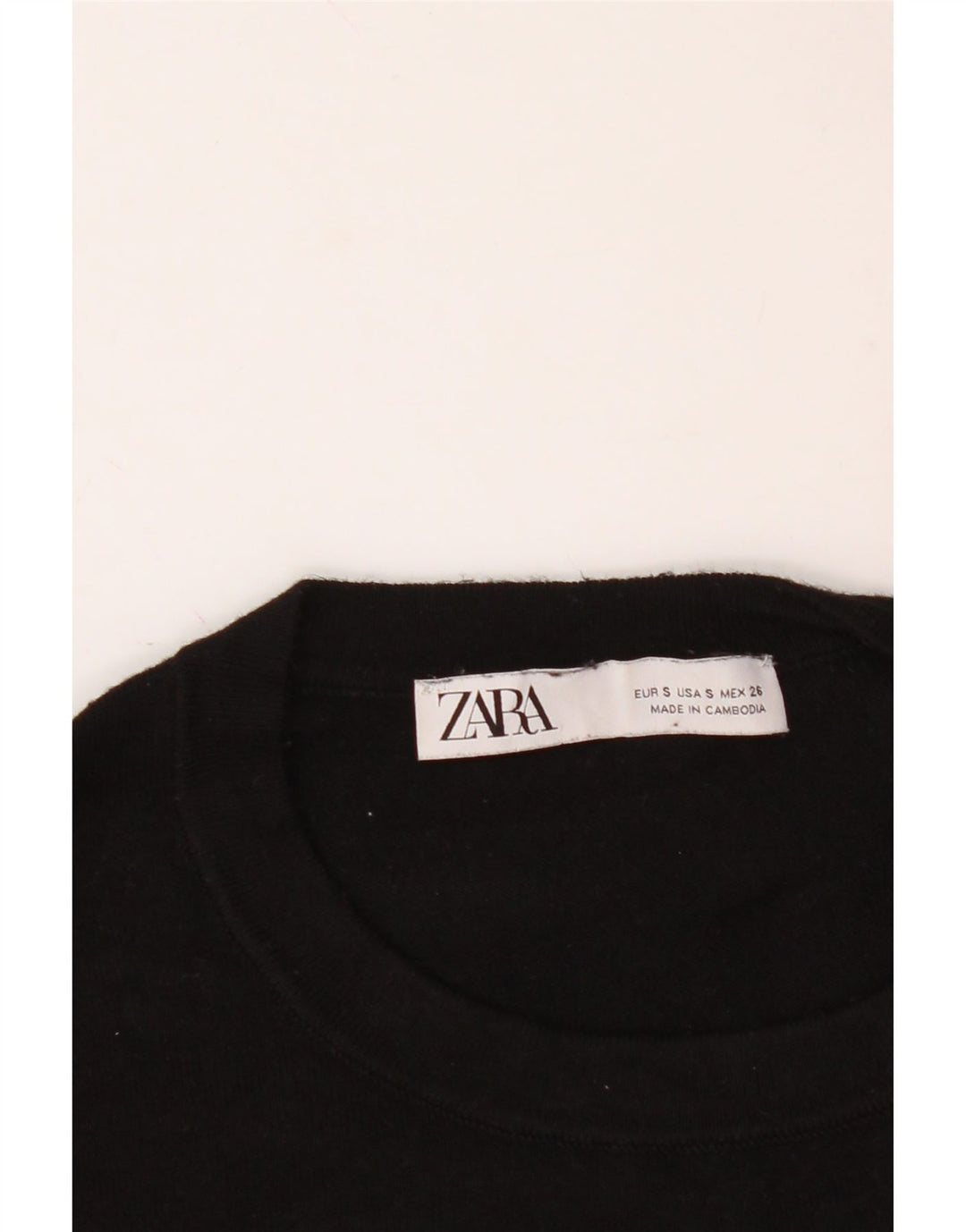 ZARA Womens Crew Neck Jumper Sweater UK 10 Small Black Vintage Zara and Second-Hand Zara from Messina Hembry 