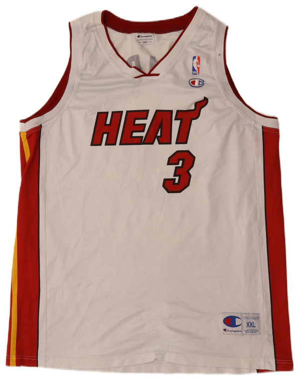Canotta grafica Champion da uomo Miami Heat 2XL Poliestere color block bianco