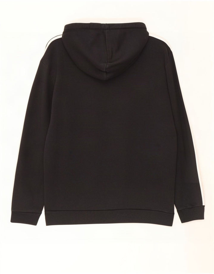Felpa con cappuccio da uomo Adidas Large in cotone nero