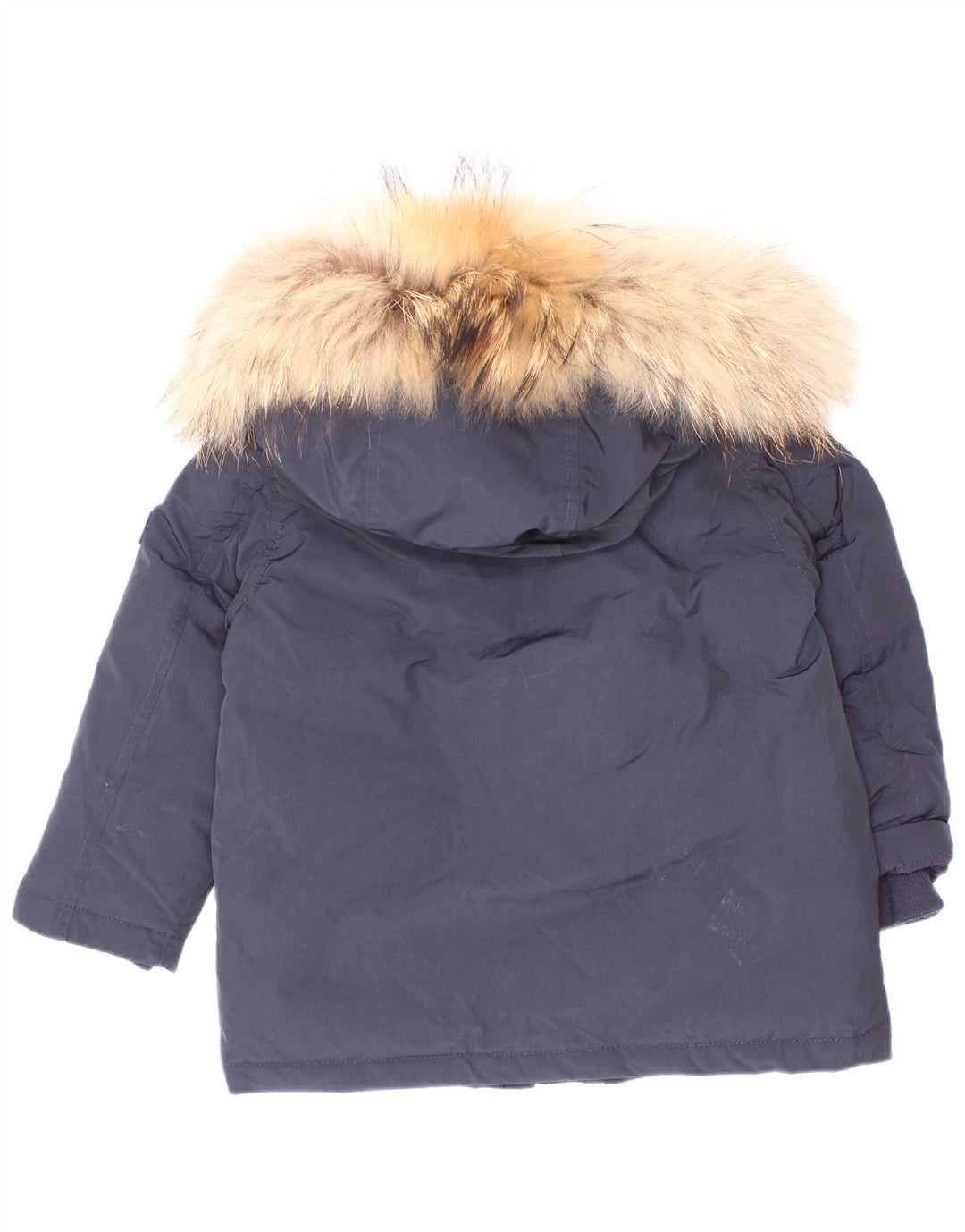 Giacca imbottita con cappuccio Woolrich per neonati 12-18 mesi in poliestere blu navy