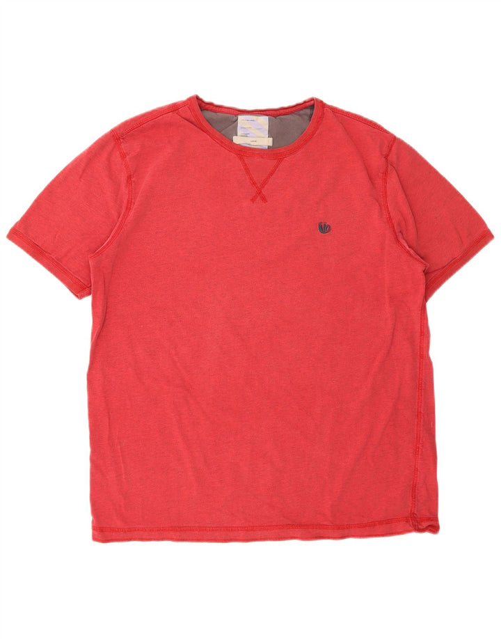 FAT FACE T-shirt da uomo Top grande in cotone rosso