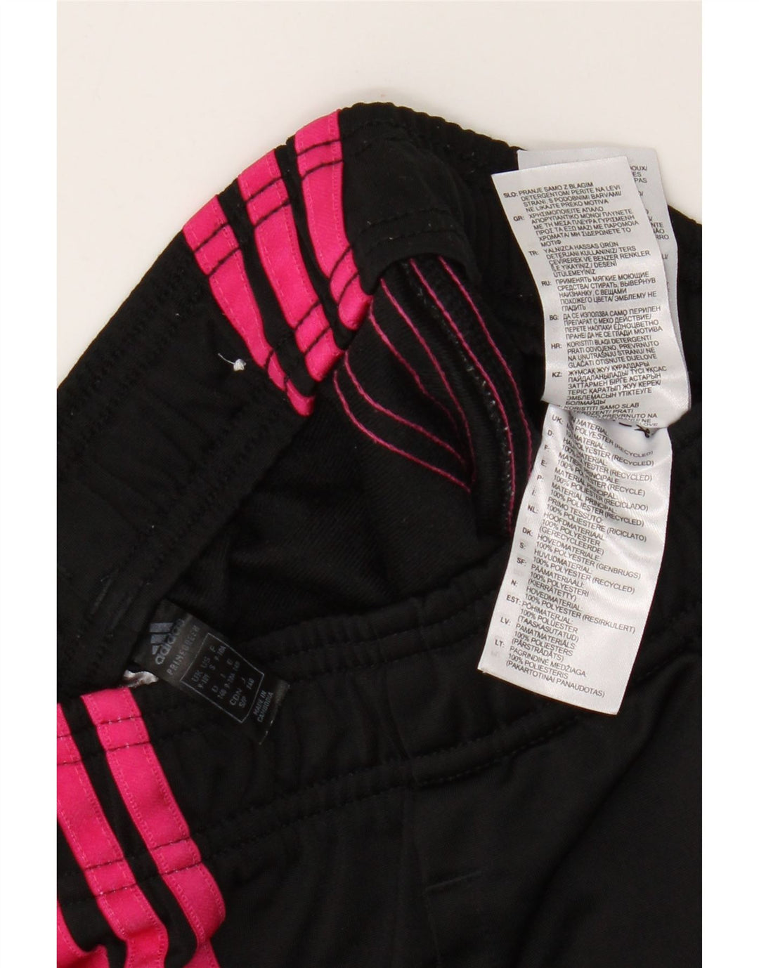 Pantaloni Tuta Bambina Adidas 9-10 Anni Poliestere Rigato Nero