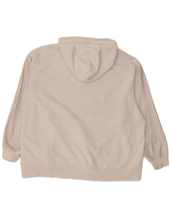 Felpa con cappuccio oversize con grafica Nike da donna UK 20 2XL cotone bianco