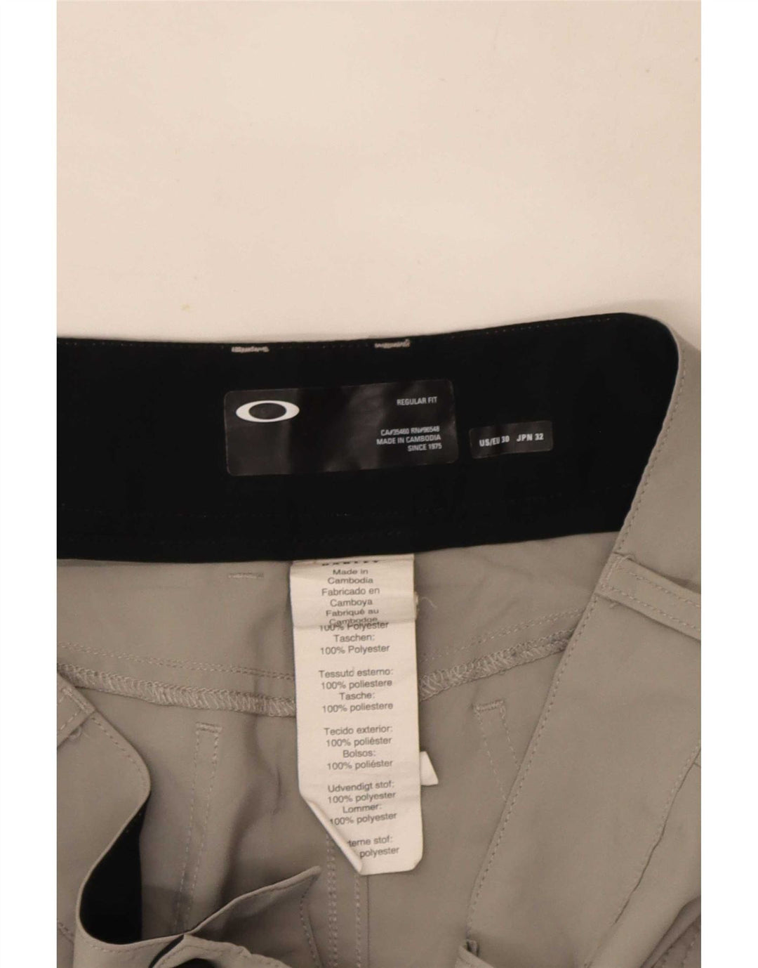 Pantaloncini casual da uomo con vestibilità regolare Oakley W30 Poliestere grigio medio
