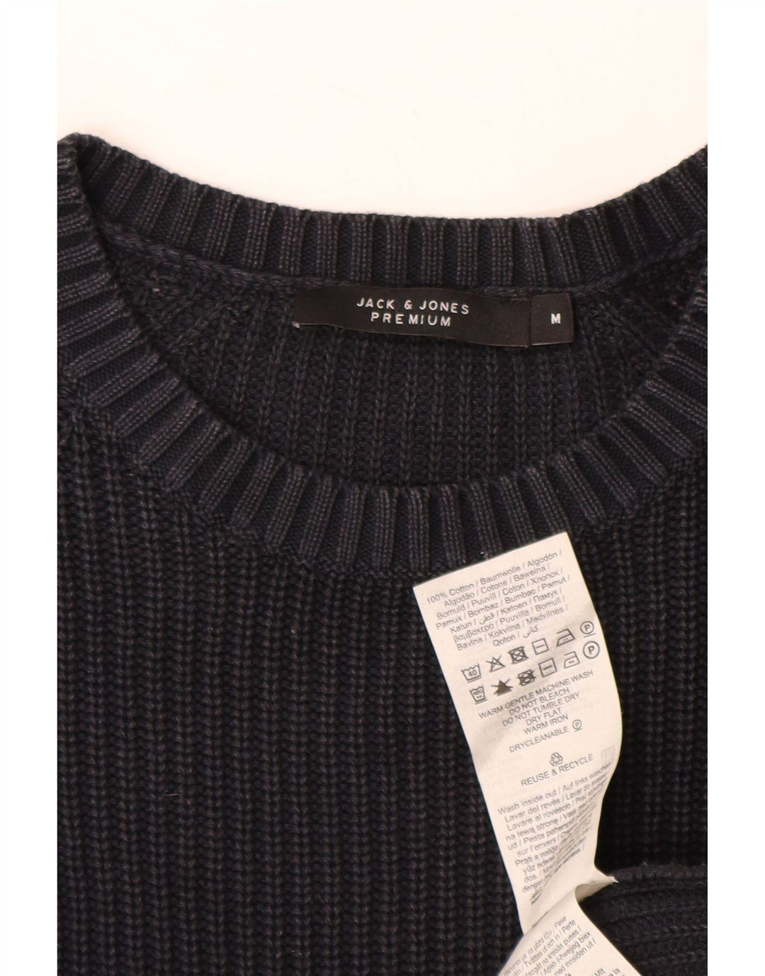 JACK & JONES Maglione maglione girocollo da uomo in cotone blu navy medio