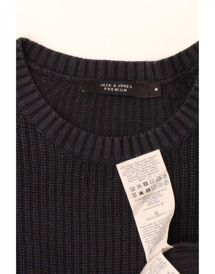JACK & JONES Maglione maglione girocollo da uomo in cotone blu navy medio