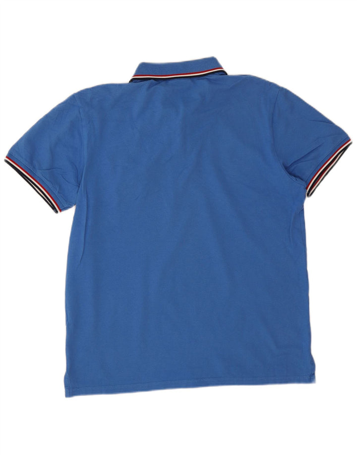 Polo da uomo Gant in cotone blu medio