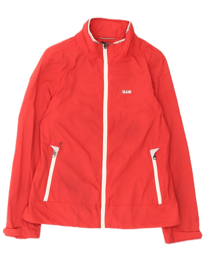 Giacca antipioggia da donna Slam UK 14 nylon rosso medio