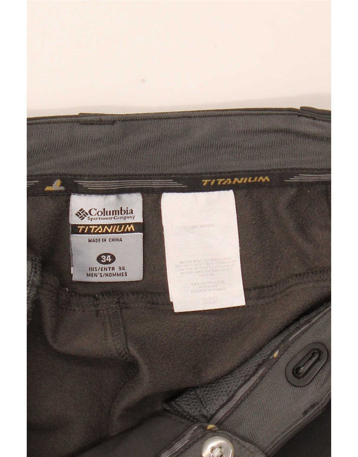 Pantaloni Columbia da uomo con giacca a vento dritta in titanio W34 L29 poliestere grigio