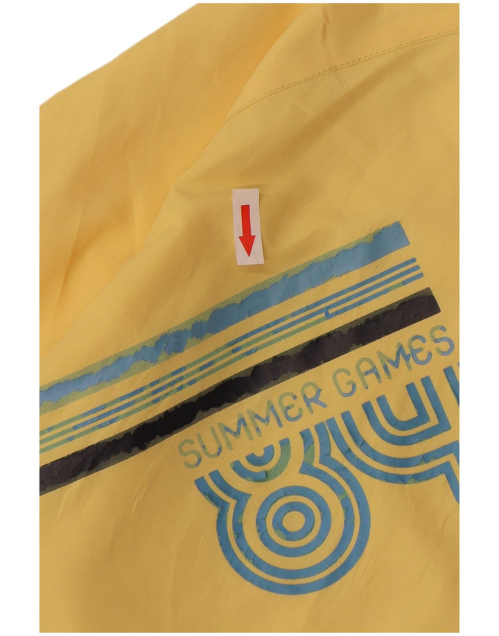 Giacca antipioggia con grafica NIKE da donna UK 12 nylon giallo medio