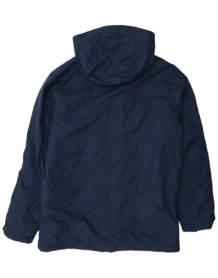 Giacca antipioggia con cappuccio da uomo Columbia UK 38 nylon blu navy medio