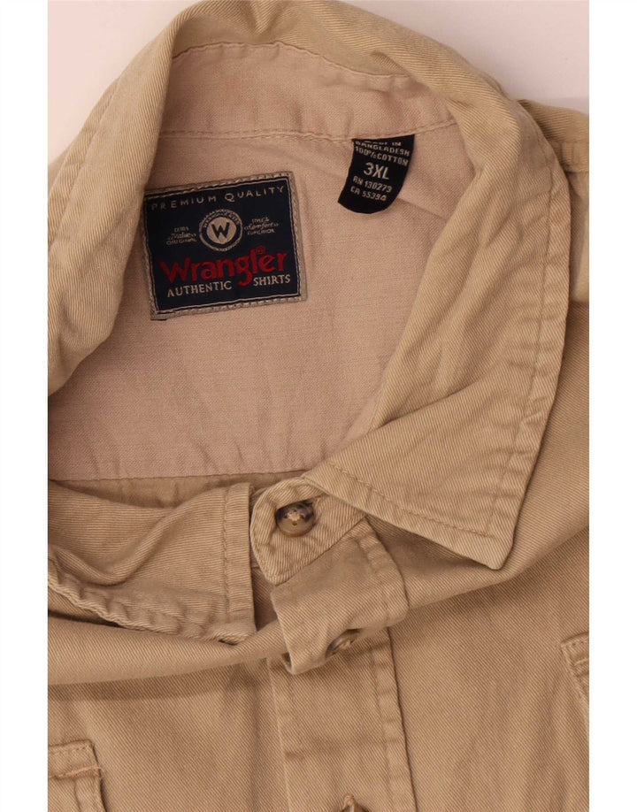 Camicia da uomo Wrangler 3XL cotone beige