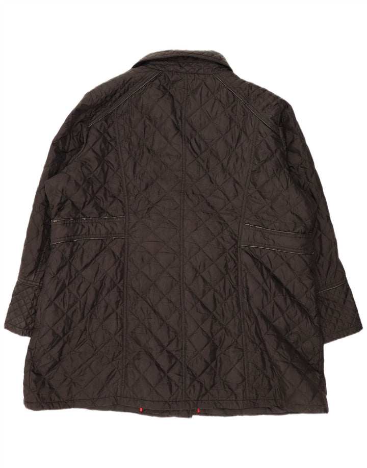 Giacca trapuntata da donna Marks & Spencer UK 26 XL poliestere nero