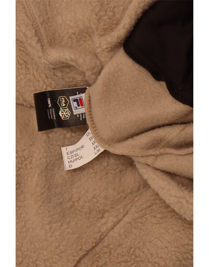 Giacca in pile da uomo FILA UK 44 2XL Poliestere marrone